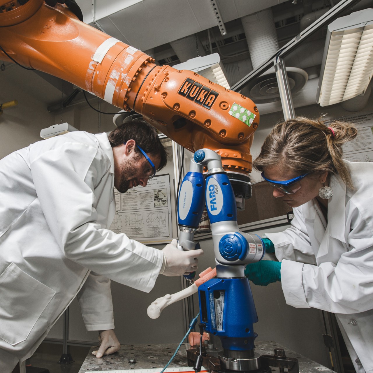 Students working in Biomedical Tissue Engineering Lab